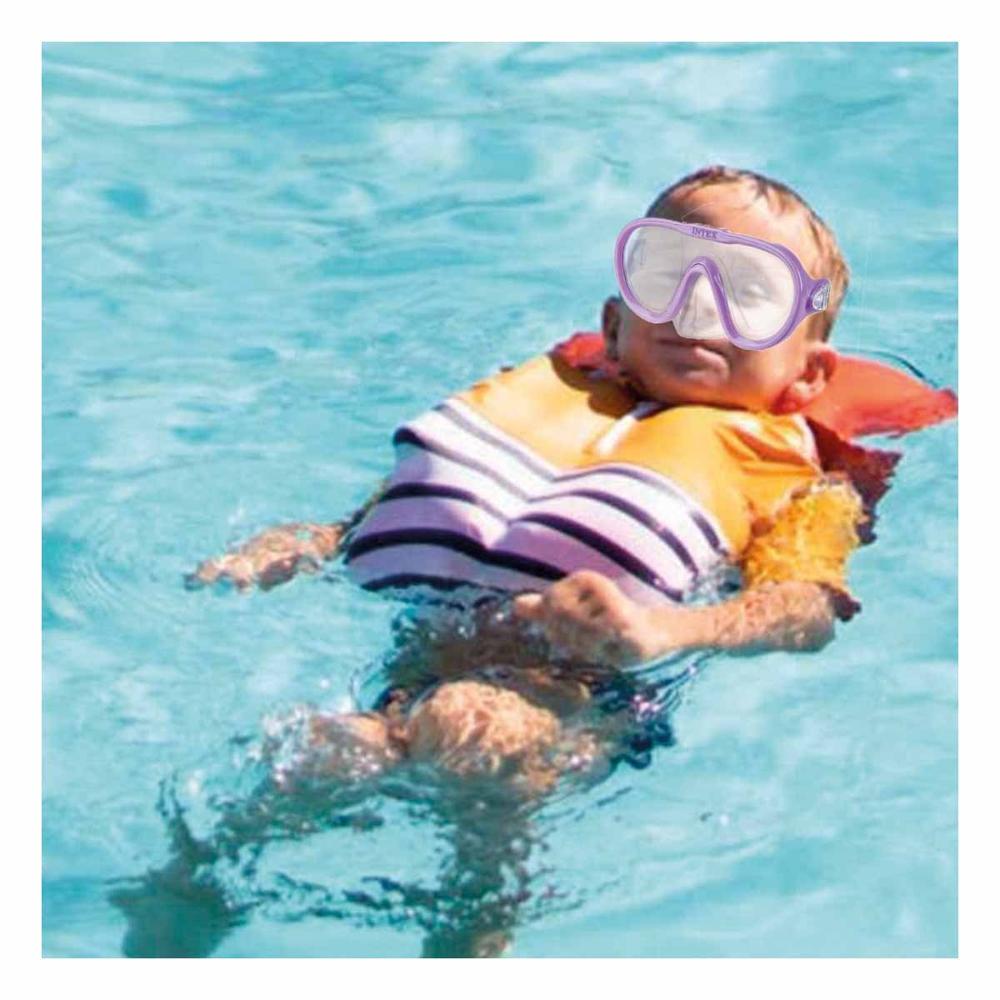 Gafas de Natacion Lila para Ninos que Disfrutan Dias de Verano en Piscina Y+Papel Regalo