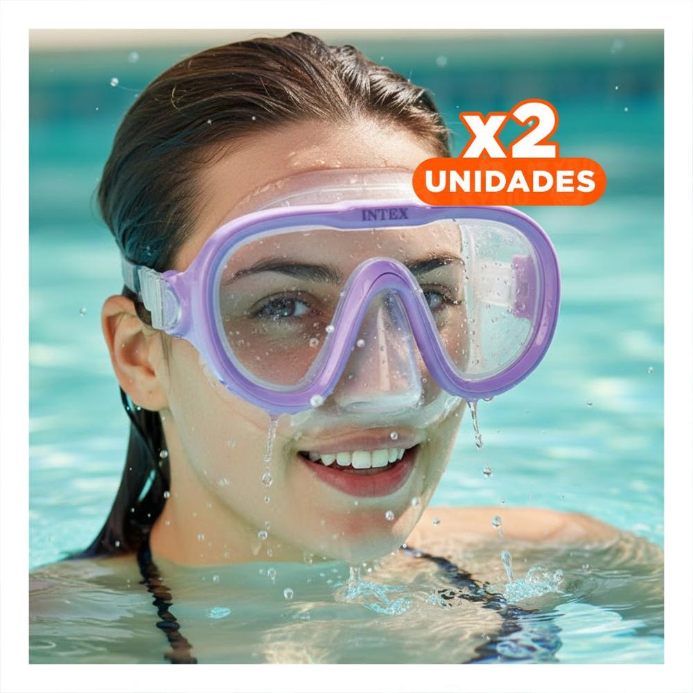 Pack2 Lentes de Natacion Lila para Vacaciones y Juegos en la Piscina