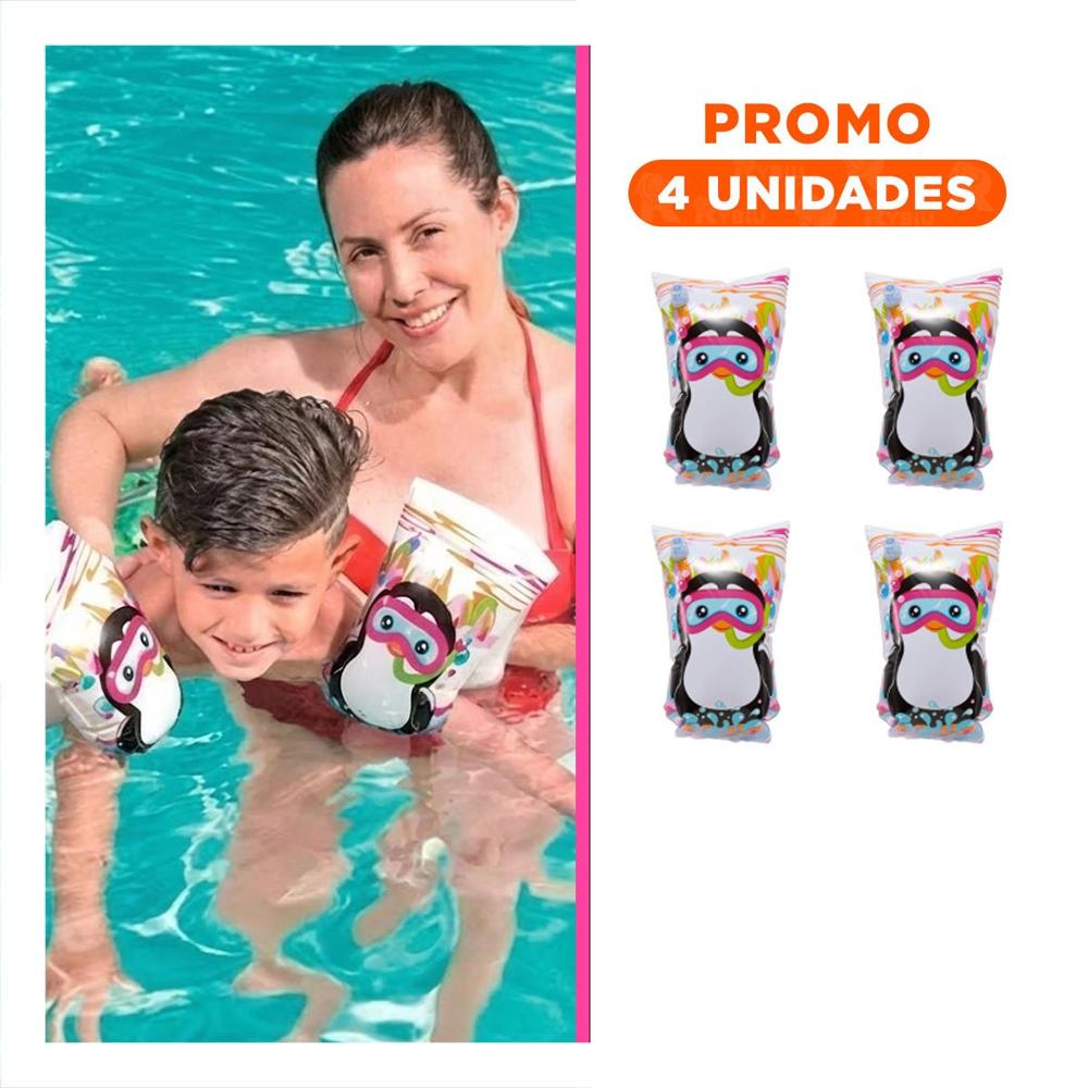 Pack4 Aros Divertidos Animales Acuaticos Pinguino 32102 para Juegos