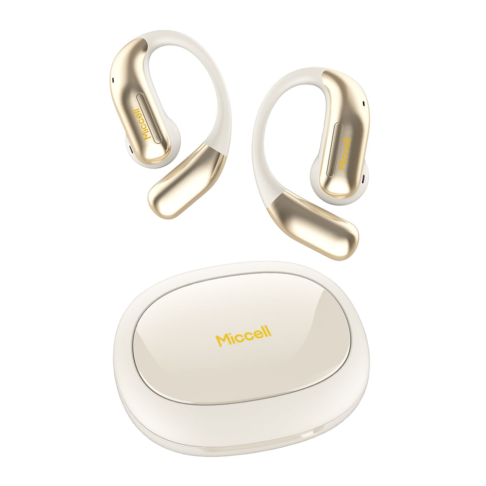 Miccell Audífonos TWS Bluetooth Deportivos con Gancho y Sonido Estéreo