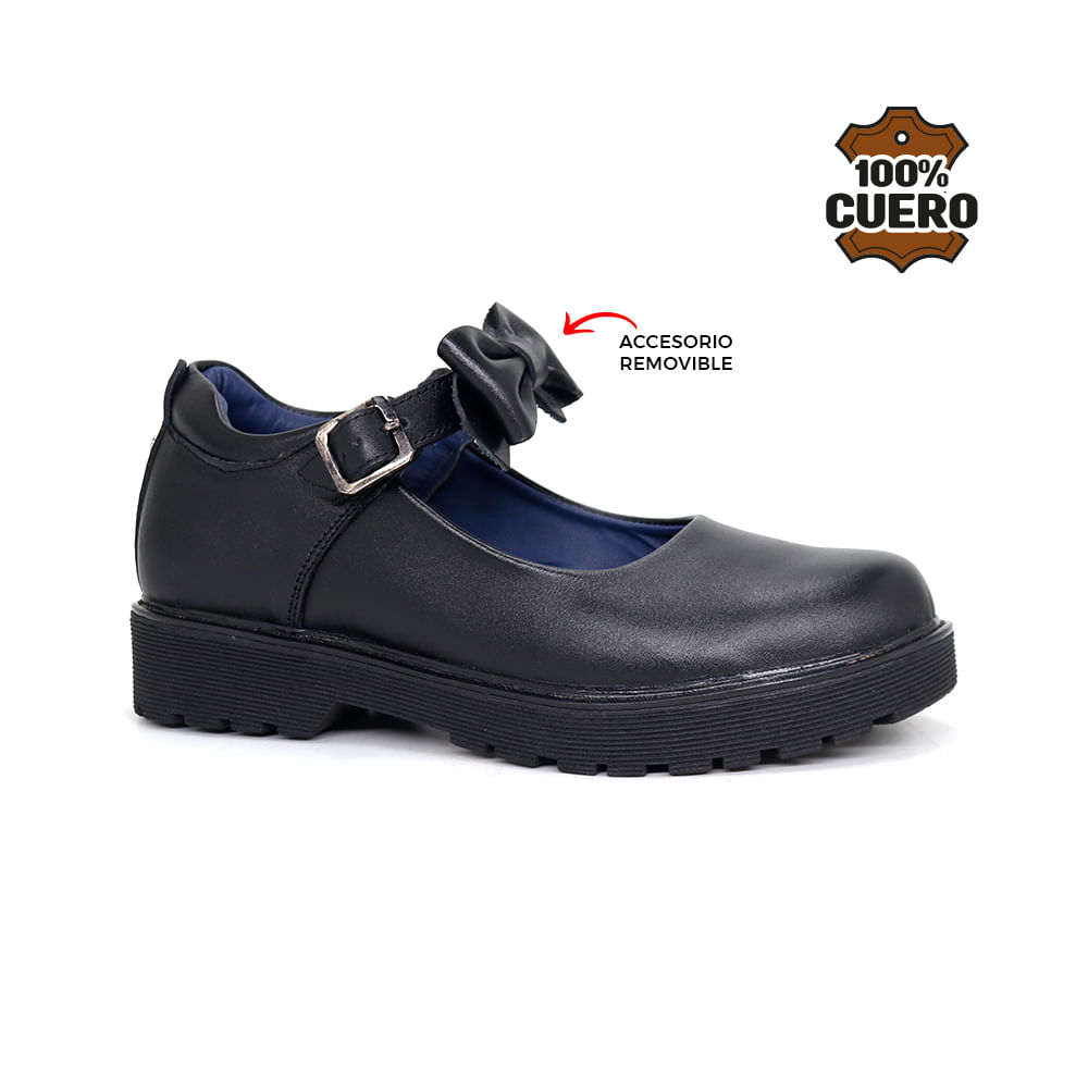 Zapatos Escolares Cuero Mujer LAZO-MV26Q1J NEGRO 38