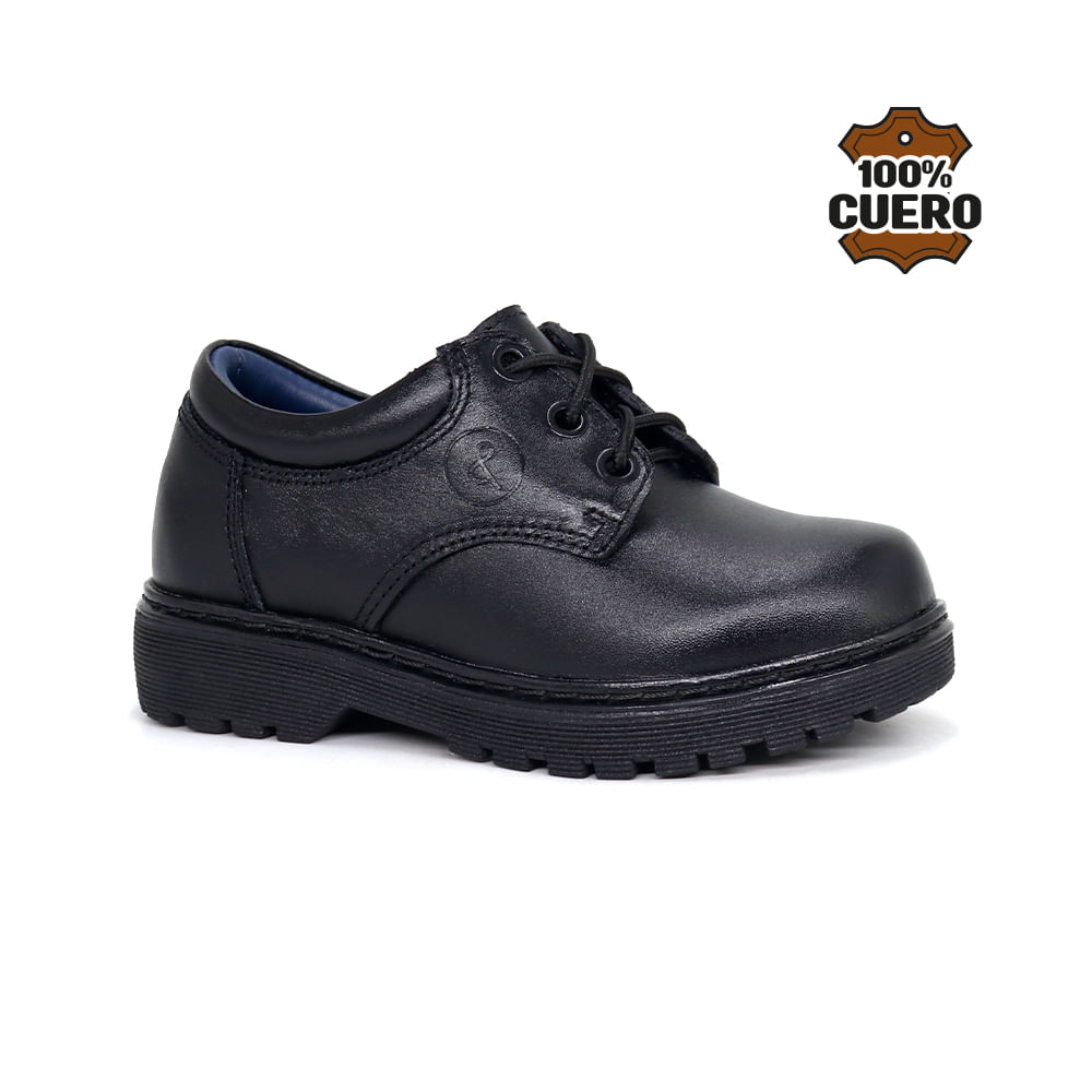 Zapatos Escolares Cuero Unisex 2028-MV26Q1N NEGRO 32