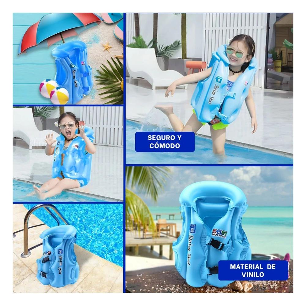 Inflable Seguro MG-4001A Celeste Chaleco para Juegos Acuaticos Y+Post It Inflable Seguro MG-4001A Celeste Chaleco para Juegos Acuaticos Y+Post It