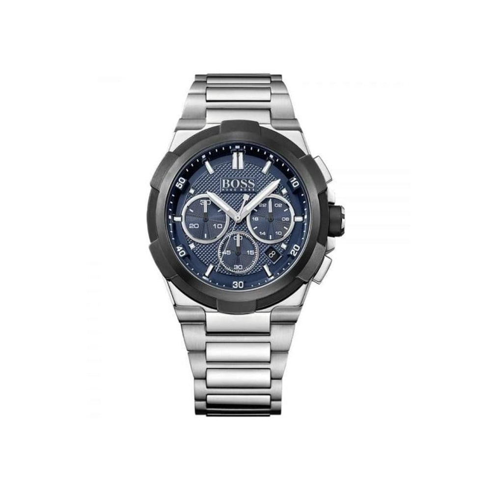 RELOJ HUGO BOSS PLATEADO SUPERNOVA FONDO AZUL