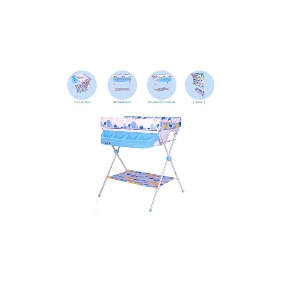 Bañera cambiador maxi celeste