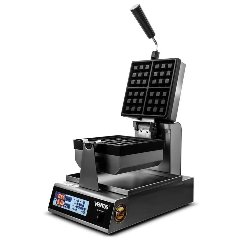 Wafflera Ventus VWEC-1 Cuadrada Eléctrica de Acero Inoxidable