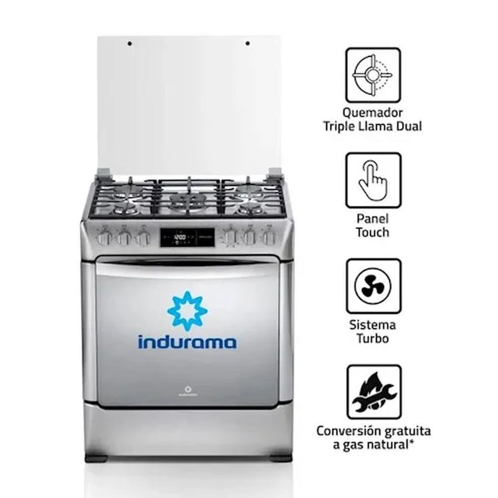 Cocina Indurama Montecarlo Zafiro 5 Quemadores - Croma