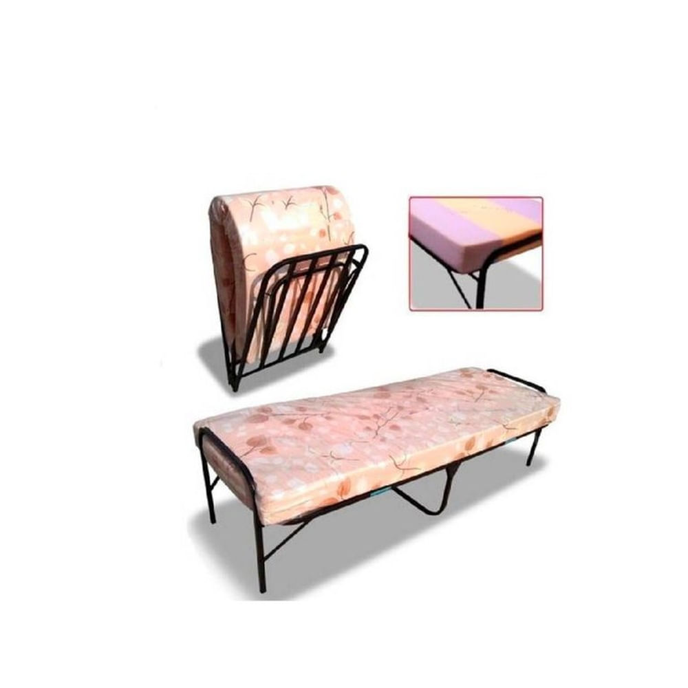 Cama Plegable de 1 Plaza - Colchón de 4'