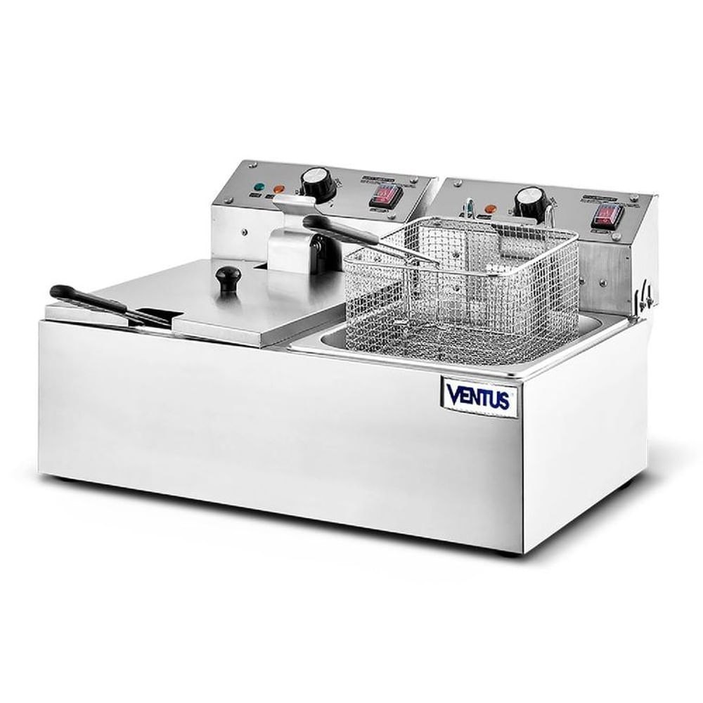 Freidora Ventus Eléctrica Doble de Sobremesa VFS-062