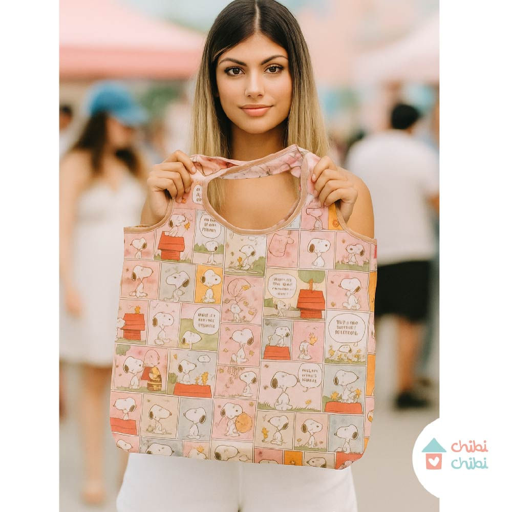 BOLSA PORTÁTIL - ROSA SNOOPY