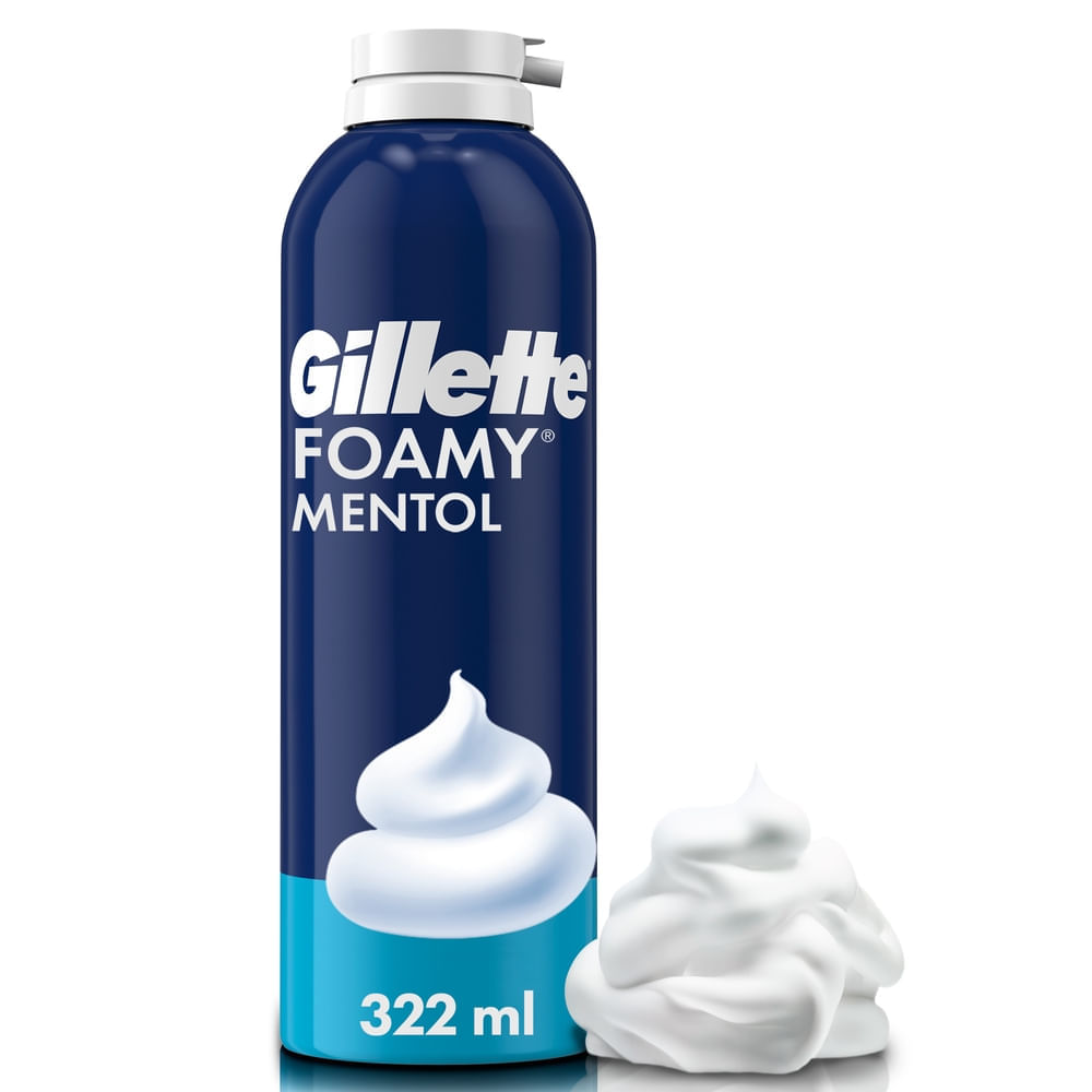 Espuma de Afeitar GILLETE Foamy Mentol Frasco 312g Espuma de Afeitar GILLETE Foamy Mentol Frasco 312g
