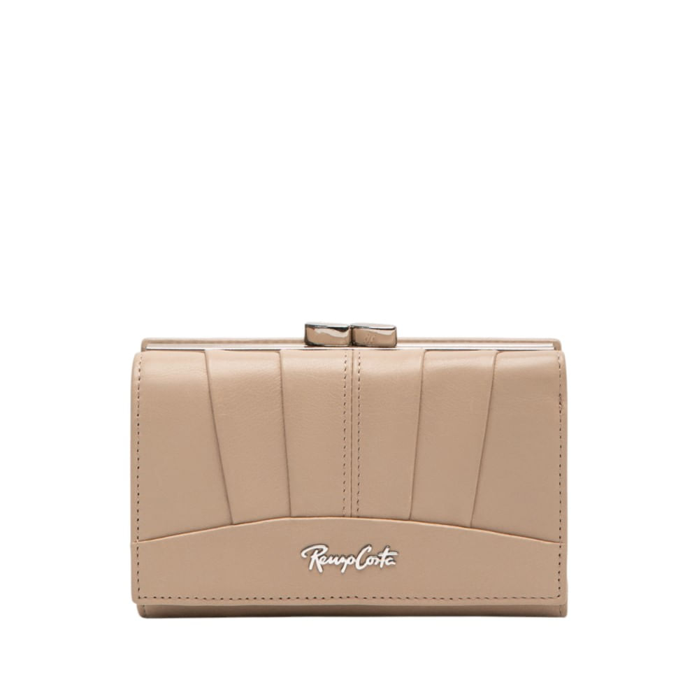 Billetera para Mujer Cuero Drape Mini Renzo Costa Wpd 2608 12103 Taupe Lux