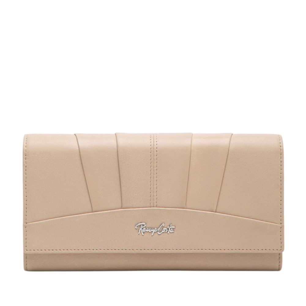 Billetera para Mujer Cuero Drape Maxi Renzo Costa Wpd 2606 12103 Taupe Lux