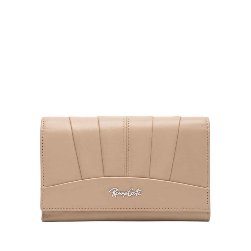 Billetera para Mujer Cuero Drape Midi Renzo Costa Wpd 2607 12103 Taupe Lux