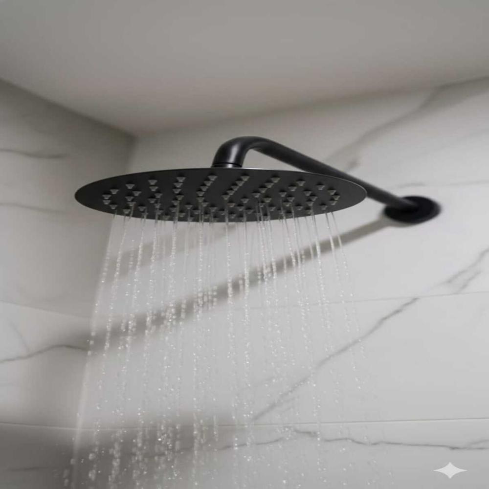 Ducha española 8 pulgadas negro mate