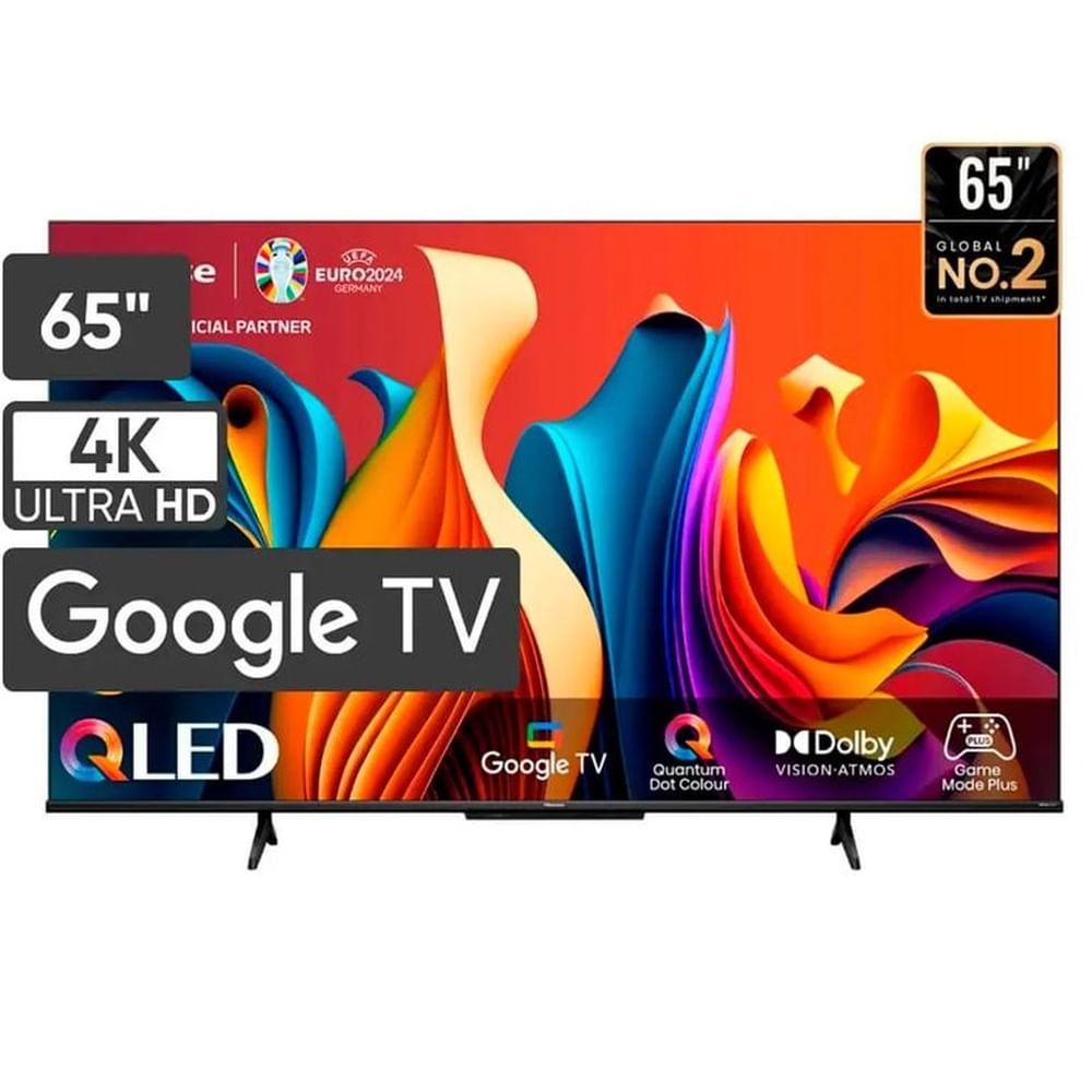 Televisor Hisense 65 QLED 4K UHD Google TV Modelo 65Q6N