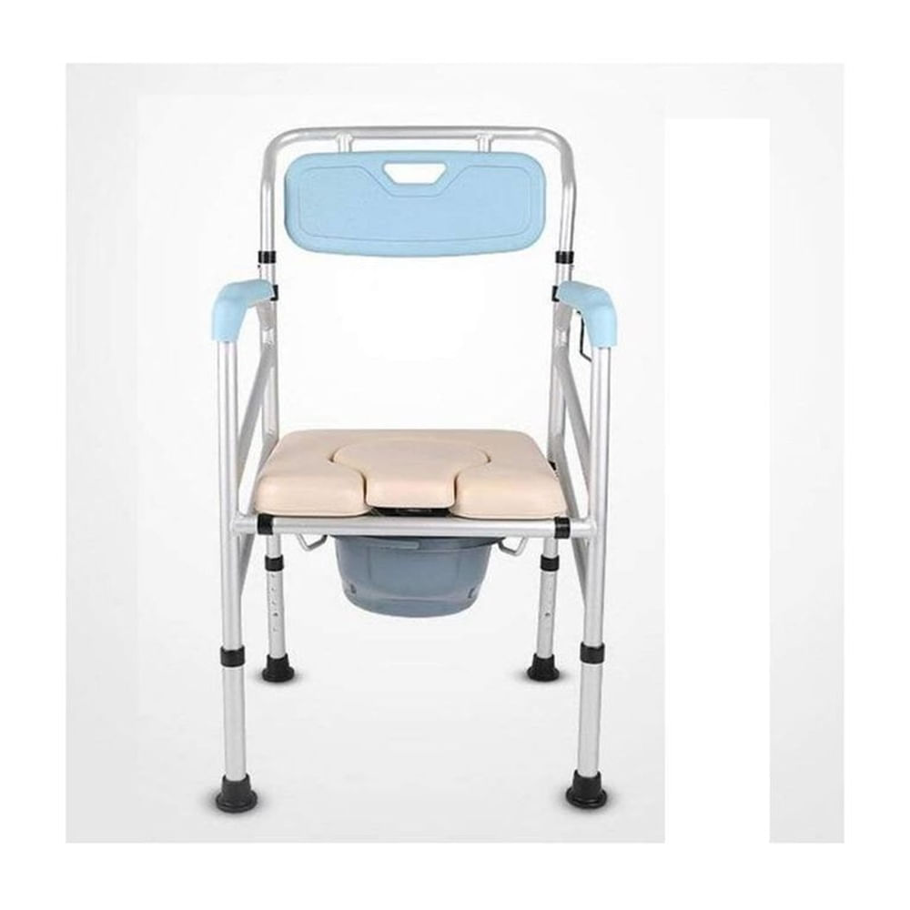 Silla sanitaria acolchado baño portátil aluminio