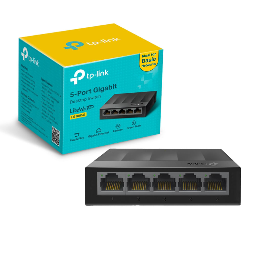 Switch TP-Link LS1005G LiteWave Gigabit 5 Puertos RJ45 No Administrable