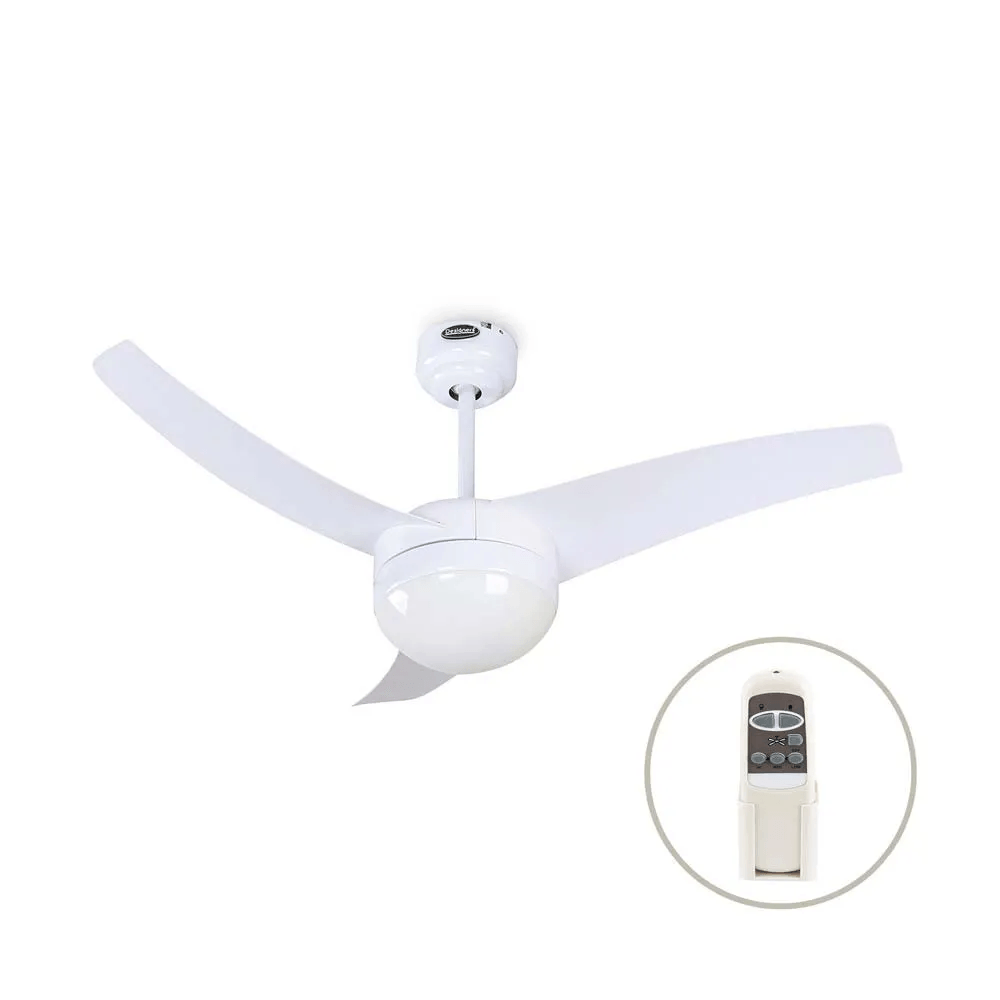 Ventilador de Techo Orange 3 Aspas Blanco con Control Remoto