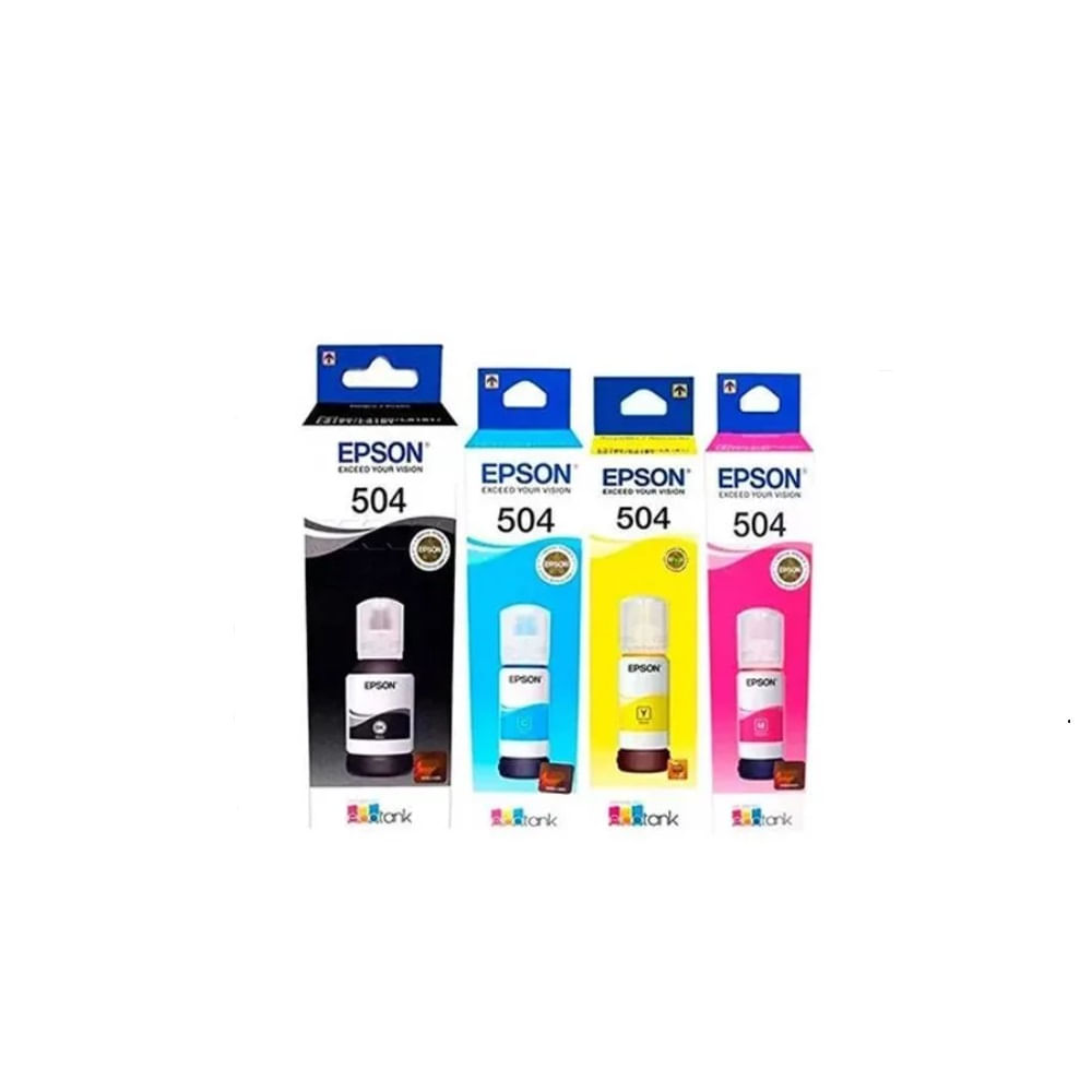 Tinta 504 Kit 4 Colores Epson T504 Cyan Magenta Yellow