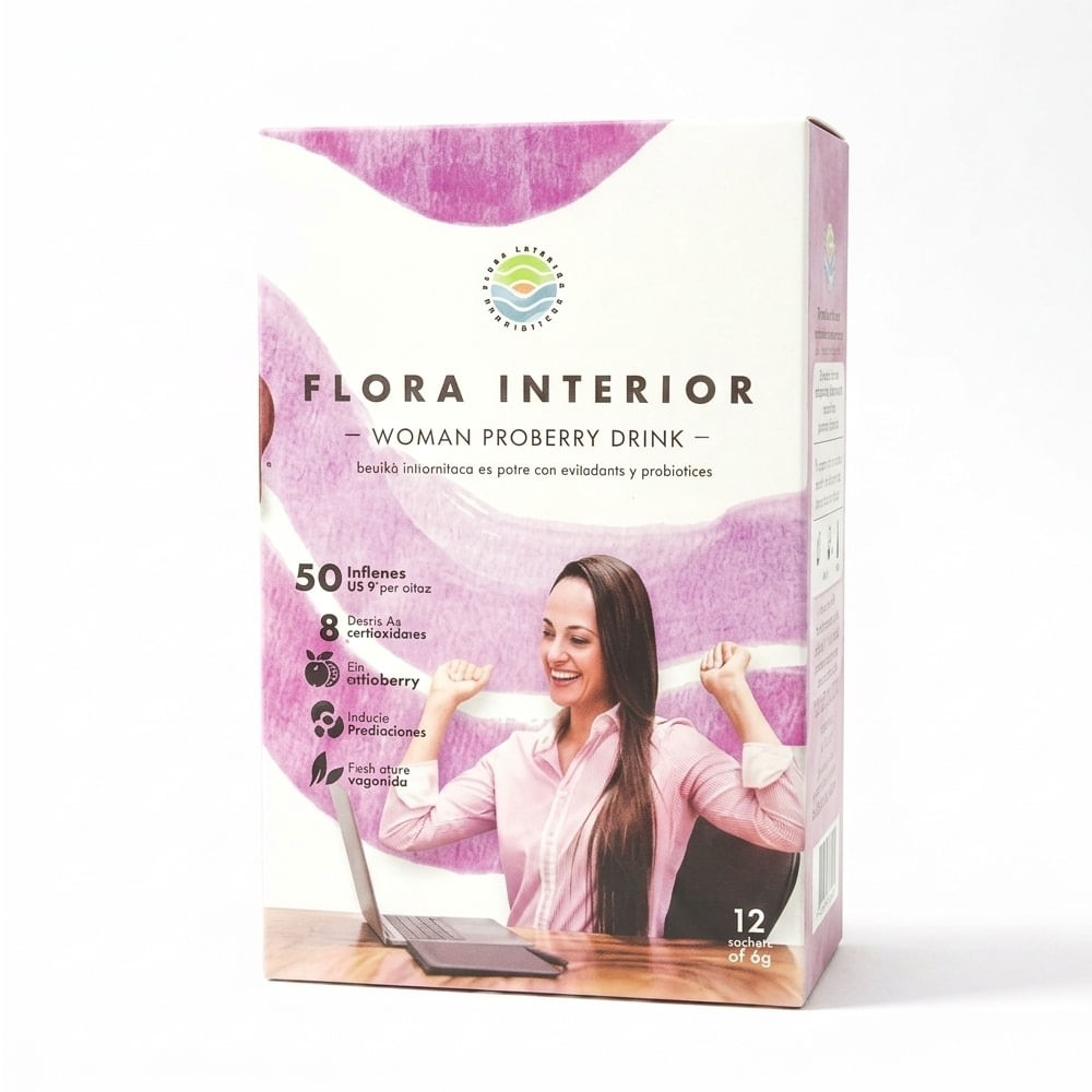 Cultivos Probióticos Woman Proberry Drink 8 Cepas en Sobres x 12 u - Flora Interior
