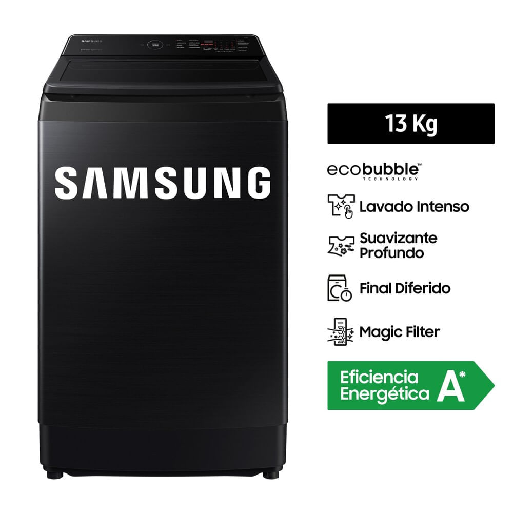 Lavadora Samsung WA13CG5441BVPE 13kg Negro