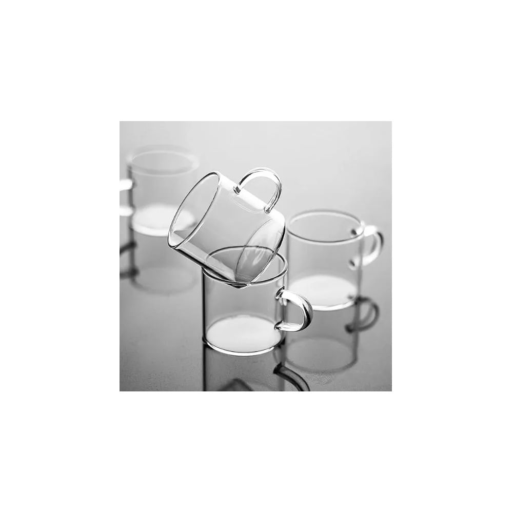 Juego de 6 Tazas para café expresso o té 90ml.