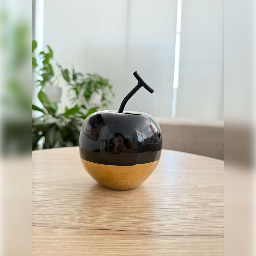 ADORNO MANZANA DECOR DUO 10.7x10.7x15 cm