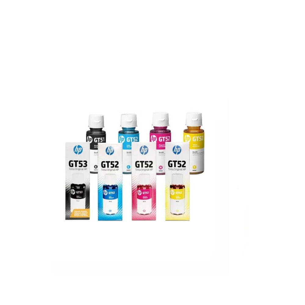 KIT Tinta HP GT52 y GT53 Pack 4 EN 1