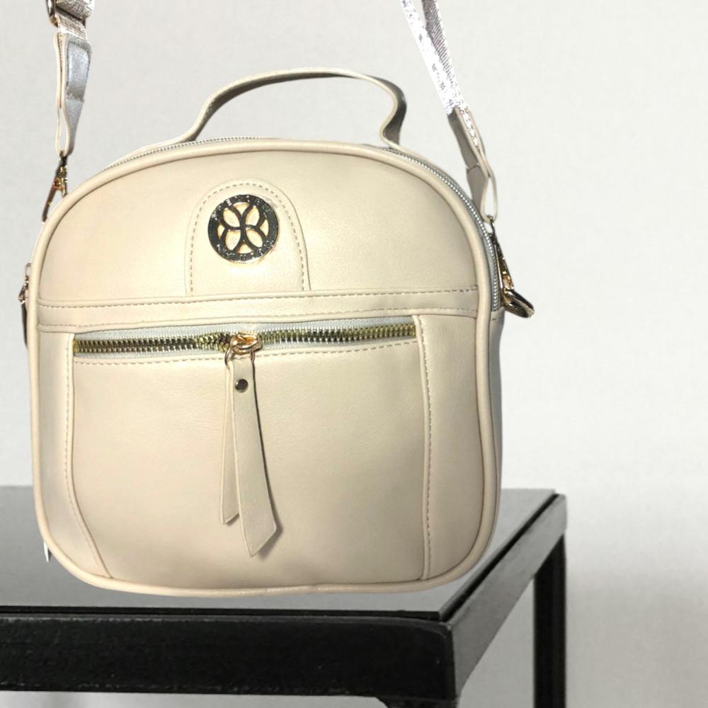 CARTERA CASUAL BIOCUERO CREMA
