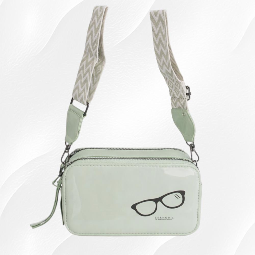 CARTERA CASUAL CHAROL VERDE PASTEL