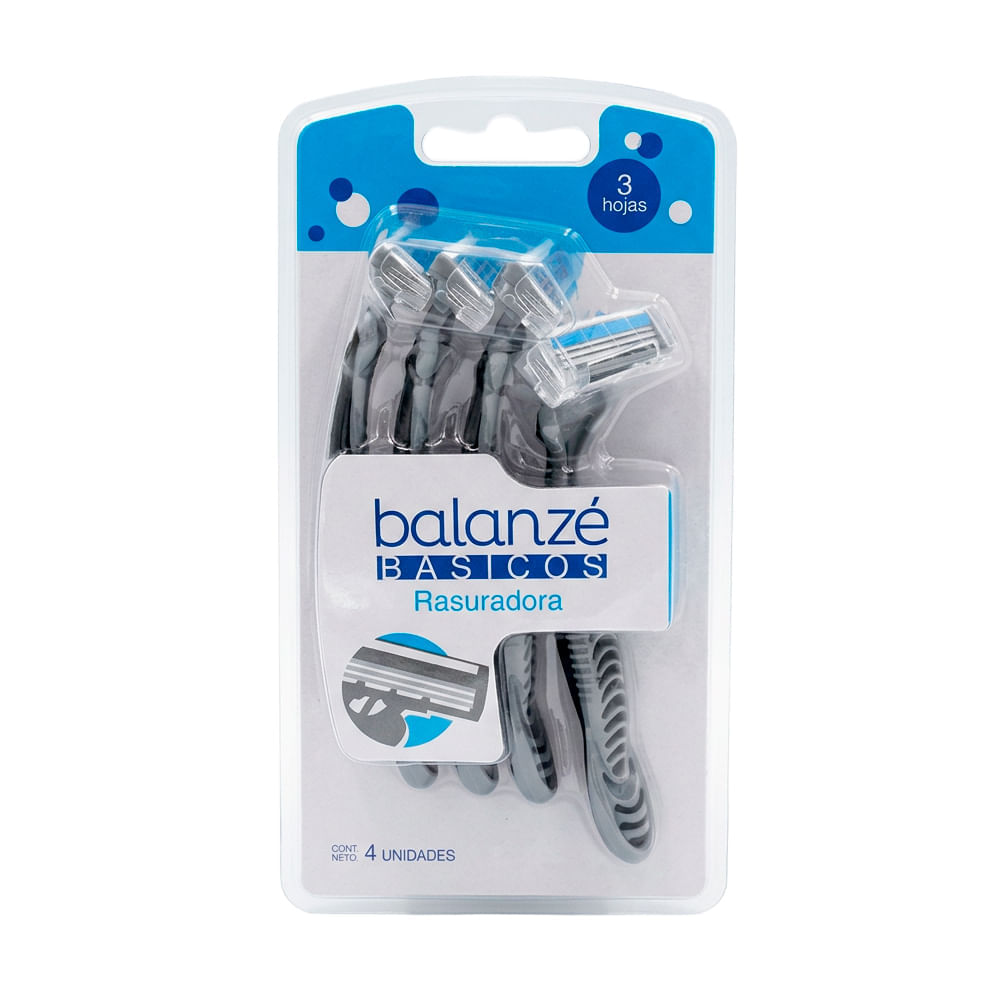 Máquina de Afeitar Descartable BALANZÉ MEN 3H Paquete 4un