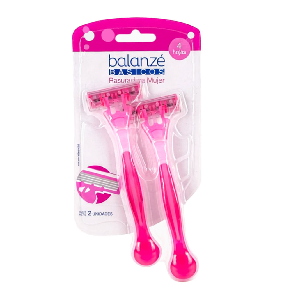 Máquina de Afeitar Descartable Premium BALANZÉ WOMEN 4H Paquete 2un