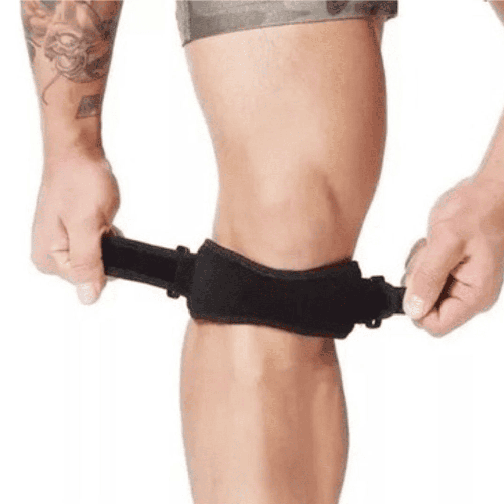Menisquera Rodillera Banda Rotuliana Soporte Ajustable - Negro - Talla Estándar