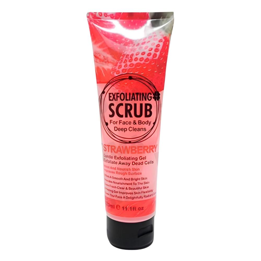 EXFOLIANTE FACIAL Y CORPORAL FRESA 320ML WOKALI