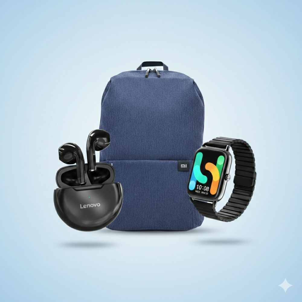 Haylou Smartwatch RS4 PLUS - Lenovo HT38 y  Xiaomi Casual day pack 10L azul oscuro