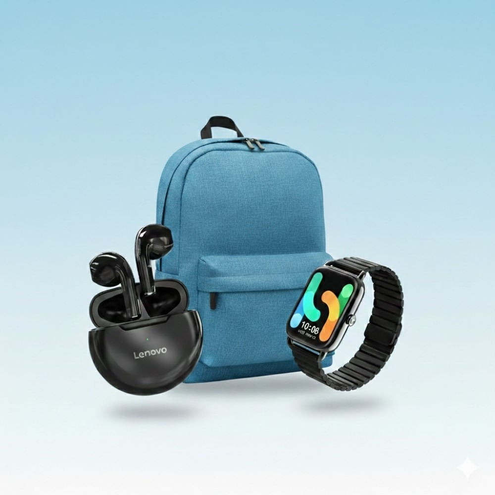 Haylou Smartwatch RS4 PLUS - Lenovo HT38 y Xiaomi Casual day pack 10L azul brillante