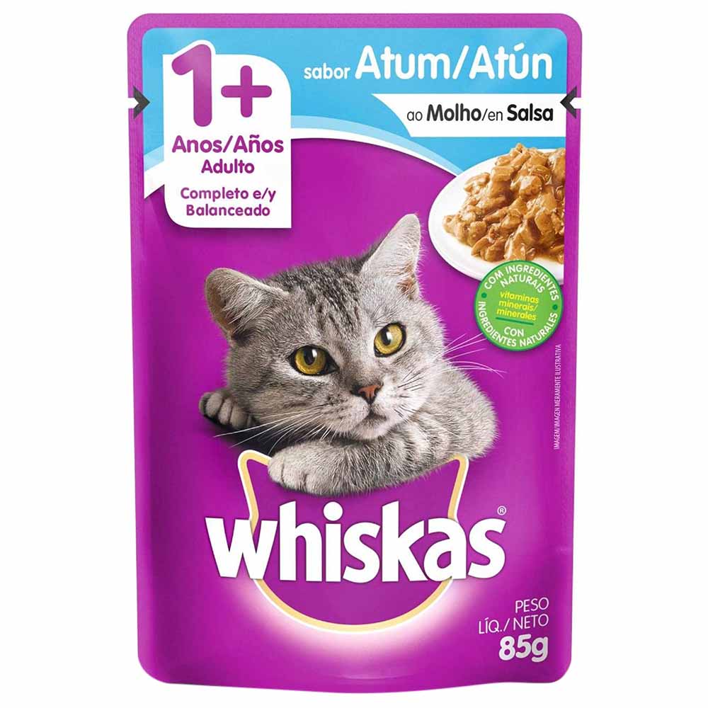 Alimento para Gato WHISKAS Adulto Pouch Atún Bolsa 85g