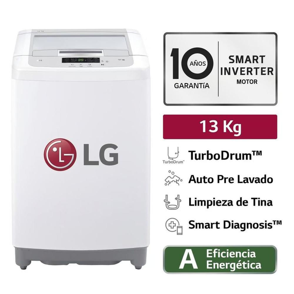 Lavadora LG Carga Superior 13 Kg WT13WPBK Blanco