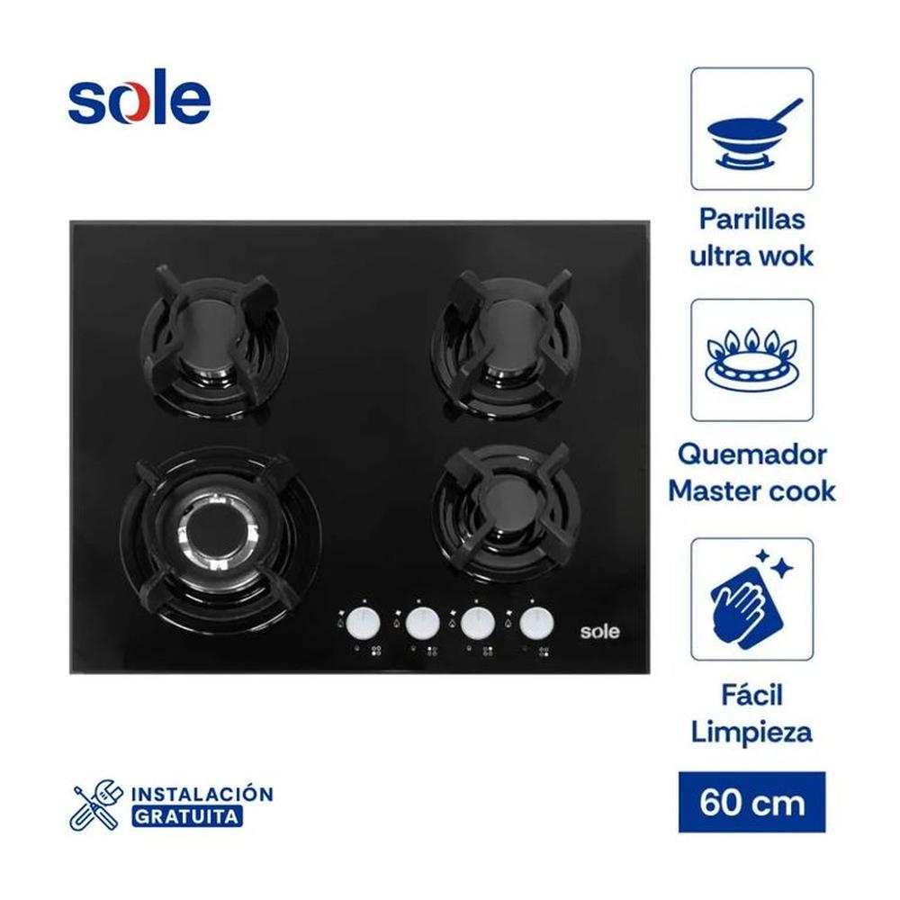 Cocina Empotrable Sole 4 Hornillas 60 cm SOLCO034.