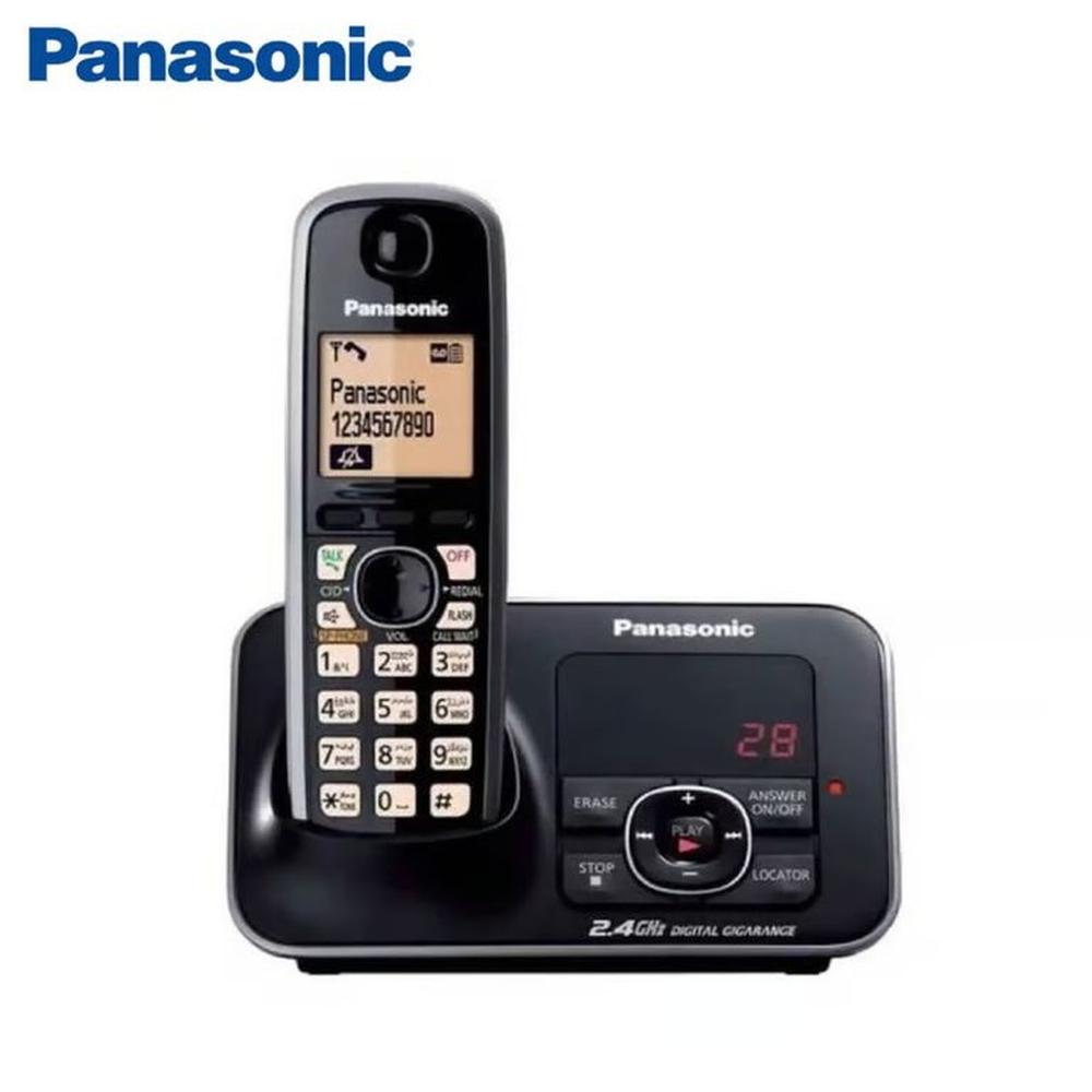 TELÉFONO FIJO PANASONIC INALÁMBRICO NEGRO KX-TG3721LCB