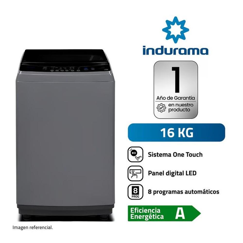 Lavadora indurama de 16KG Carga Superior LRI-16DGR