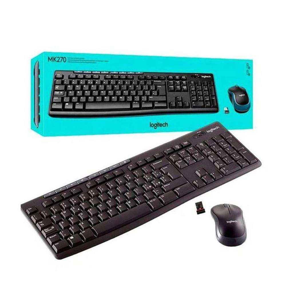 TECLADO LOGITECH  Y MOUSE MK270 WIRELESS USB BLACK