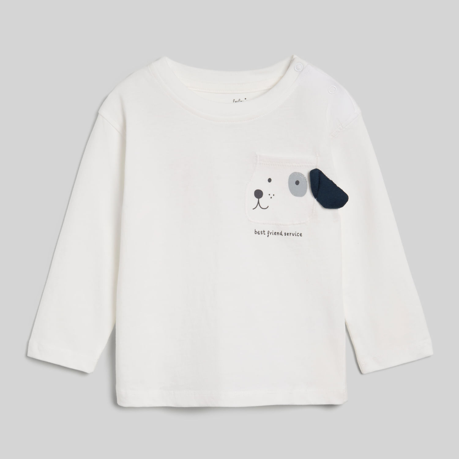 Polo Manga Larga Para Bebe Niño Pocket Apli Baby Circus