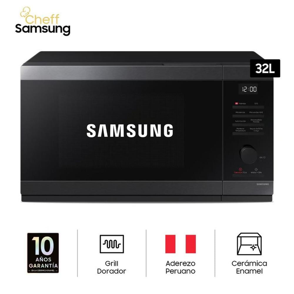 Microondas Samsung C/dorador 32 Lts - Negro MG32DG4524AGPE