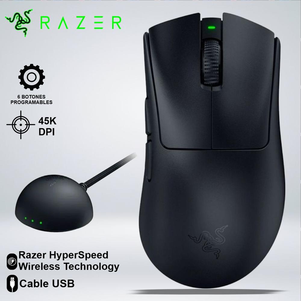 MOUSE GAMER DEATHADDER V4 PRO 45K DPI HYPERSPEED 56gr 150hrs sensor ópticos Gen-4
