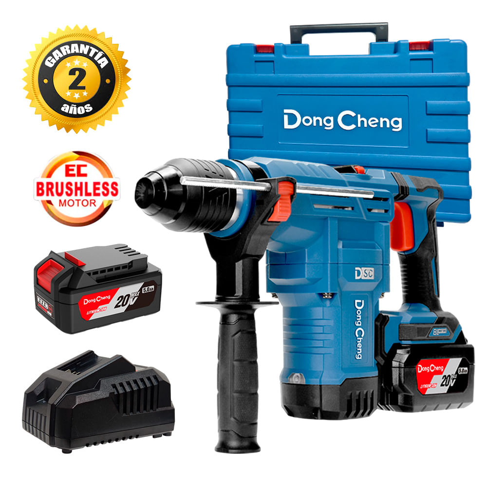 Rotomartillo Inalámbrico Industrial SDS-Plus Dongcheng DCZC02-28FK 20V 3.5J 2Bat x 5Ah Brushless