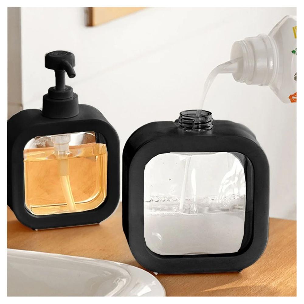 Dispensador de Jabón Líquido Cremas Estilo Moderno Negro