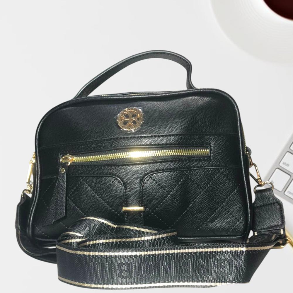 CARTERA CASUAL BIOCUERO NEGRO