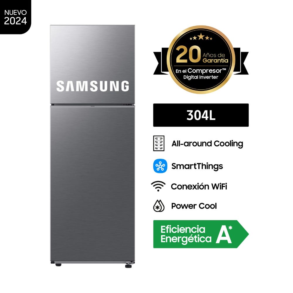 Refrigeradora Samsung 304LT RT31DG5120S9PE Silver